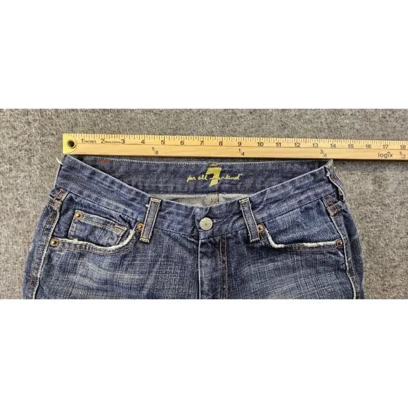 7 For All Mankind Jeans Womens 28 Blue A Pocket Relaxed Bootcut Denim - Picture 7 of 13